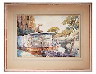 CHARLES E. SHAW, St. Johns River Watercolor