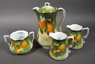 FLORIDA ORANGES Art Nouveau Tea Set