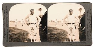 BABE RUTH in St. Petersburg, Stereoview