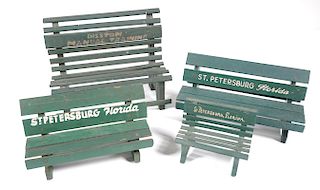 ST. PETERSBURG Green Bench Miniatures (4)