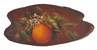 FLORIDA Old Primitive Painting on Fruit Wood