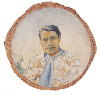 FLORIDA Portrait Painting, possibly Seminole