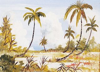PAUL DiNEGRO, Key West Painting of Palm Trees