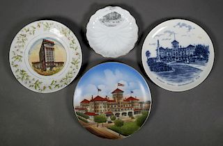 JACKSONVILLE Souvenir Plates (4) Windsor Hotel