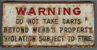 ST. PETERSBURG Webb's City Shopping Cart Sign