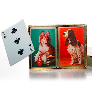 CONGRESS PLAYING CARDS, 2 DECKS, DOGS
