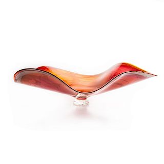 LARGE CONTEMPORARY GLASS ART, IN THE STYLE OF CHIHULY