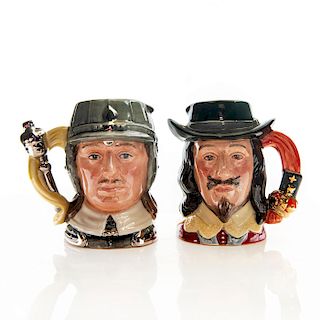 SM DOULTON CHARACTER JUGS: KING CHARLES, OLIVER CROMWELL