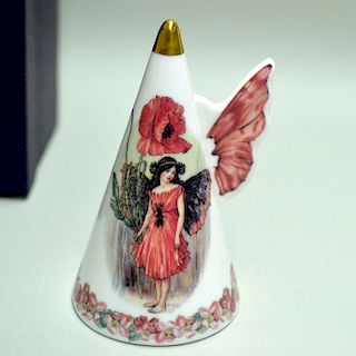ROYAL WORCESTER PORCELAIN POPPY FAIRY CANDLE SNUFFER