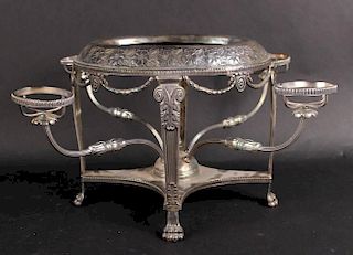 Silver Plated Four Bowl Epergne