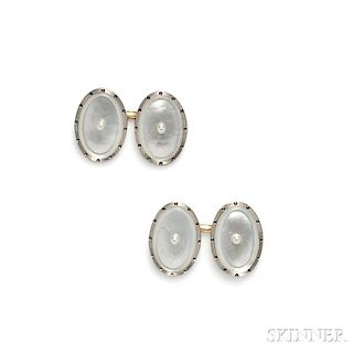 Edwardian Mother-of-pearl Cuff Links, Larter & Sons