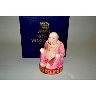 ROYAL WORCESTER SMILING BUDDHA CANDLE SNUFFER
