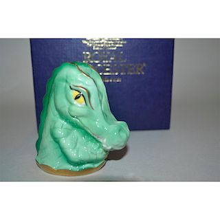 ROYAL WORCESTER CROCODILE CANDLE SNUFFER