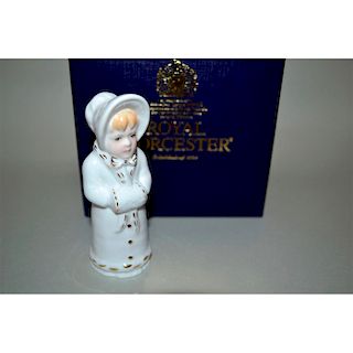 ROYAL WORCESTER GIRL WITH MUFF CANDLE SNUFFER