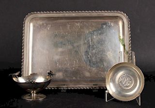 Continental Sterling Silver Square Tray