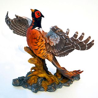 MASTERPIECE PORCELAIN BY HOMCO PHEASANT IN FLIGHT