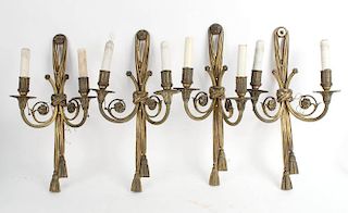 Four Neoclassical Style Wall Sconces