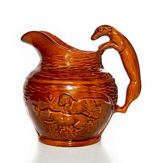 CERAMIC PITCHER WITH DOG HANDLE