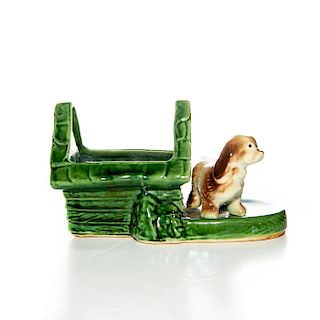 SHAWNEE POTTERY DOG WITH HOUSE PLANTER