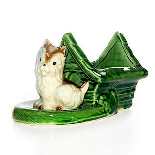 SHAWNEE POTTERY DOG WITH HOUSE PLANTER