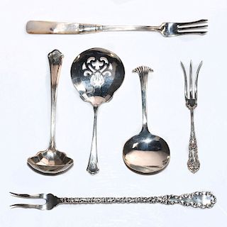 6 PIECES, STERLING SILVER FLATWARE