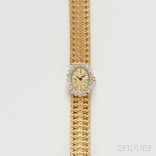 Lady's 18kt Gold and Diamond Wristwatch, Mathey-Tissot