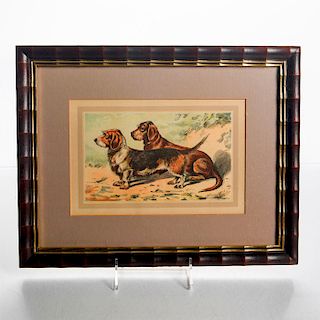 2 1900 C. DEPICTION OF DOGS BY P. MAHLER A GERMAN ARTIST