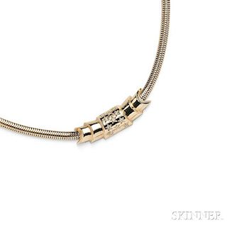 14kt Gold Necklace and Slide