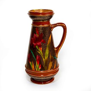 DOULTON LAMBETH PITCHER WITH FLORAL DESIGN