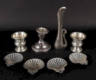 Four Napier Sterling Silver Shell Form Dishes