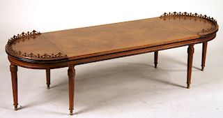 Neoclassical Style Parquetry Maple Low Table
