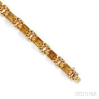 18kt Gold and Citrine Bracelet