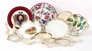 Group of Porcelain Plates and Table Articles