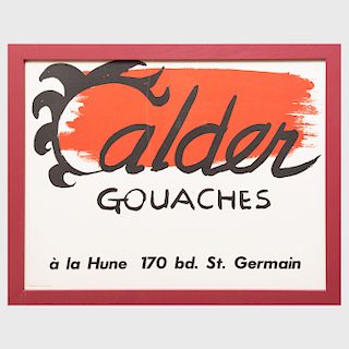 After Alexander Calder (1898-1976):  Ã  la Hune Exhibition Poster