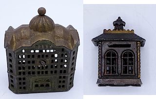 2 CAST IRON BANKS: BUILDING & STATE BANK