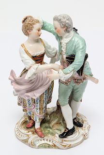 Meissen Porcelain Figural Group, Dancing Couple
