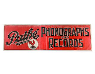 Pathe Phonographs & Records Advertising Banner