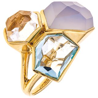 TOPAZ AND QUARTZS RING. 18K YELLOW GOLD. IPPOLITA, GOLD ROCK CANDY COLLECTION
