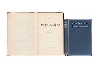 Baz, Gustavo / Flandrau, Charles Macomb. Un Año en México ("A Year in Mexico") / Viva México! 1887 / 1909. Pieces: 2.