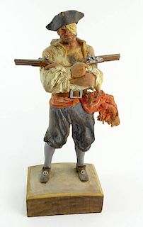 Clement H. Donshea, American (1891-1970) Original Single Wood Carving Figure "Pirate"