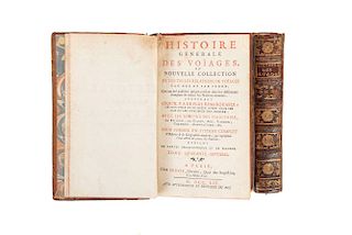 Prévost, Antoine François. Histoire Générale des Voyages ou Nouvelle Collection de Toutes les Relations de Voyage. Paris, 1754. Pieces:2.
