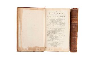 Santacilia, Jorge Juan-Ulloa, Antonio de. A Voyage to South America.  Describing at Large, the Spanish Cities... London, 1760. Pieces: 2.