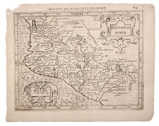 Mercator, G. - Hondius, Jodocus. Hispania Nova. Ámsterdam, ca. 1620. Map, 5.7x7.4" (14.5x19cm)