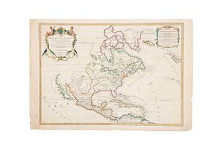 Jaillot, Hubert - Jaillot, Benard. Amerique Septentrionale... Paris, 1719. Colored, engraved map, 18.3 x 25.3"(46.5 x 64.5 cm)