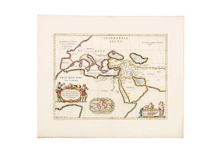 Ortelius, Abraham. Geographia Sacra. La Haye: Chez Pierre de Hondt, 1741.  Colored, engraved map, 14 x 18.8" (36 x 48 cm).
