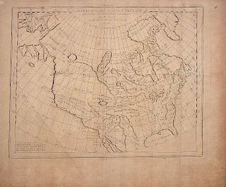 Diderot, Denis - Vaougondy, Robert de. Cartas Geográficas del Norte de América, California... Paris, 1772. Pieces: 4.