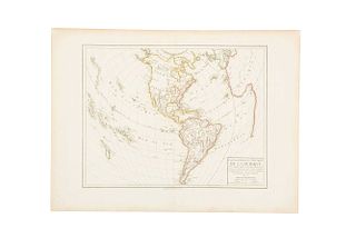 Chanlaire, P. G. - Mentelle, Edme. Carte Générale et Politique de l'Amérique. Paris, 1798. Engraved map 13.8 x 17.9" (35.3 x 45.7 cm)