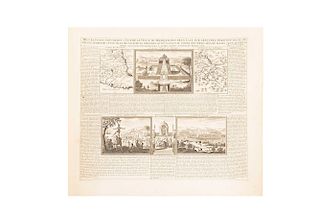 Chatelain, Henry Abraham. Description, Situation & Vue de la Ville de Mexique, des Deux Lacs... Amsterdam, 1719. Engraving, 14.7 x 17.3" (37.5 x 44 cm