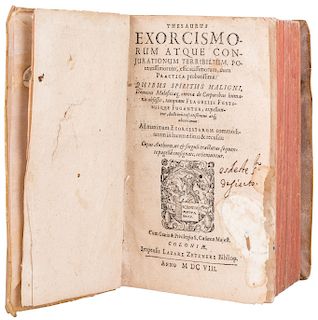 Thesaurus Exorcismorum... Coloniae, 1608. Colección de Seis Obras de los Exorcistas Franciscanos más Importantes del Siglo XVI.