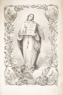Six Works on the History and Cult to the Virgin Mary. México, 19th Century. Pieces: 6.